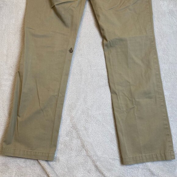 Volcom Mens Khaki Pants Size 31 Straight-Leg Cotton & Polyester Blend - Picture 12 of 16